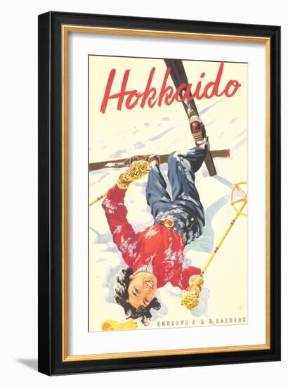 Ski Hokkaido Travel Poster-null-Framed Art Print