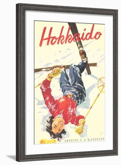 Ski Hokkaido Travel Poster-null-Framed Art Print