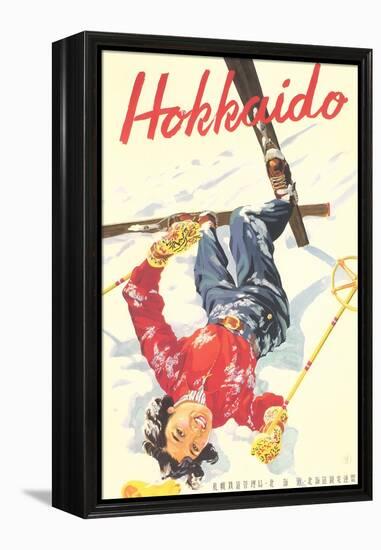 Ski Hokkaido Travel Poster-null-Framed Stretched Canvas