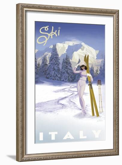 Ski Italy-Kem Mcnair-Framed Art Print