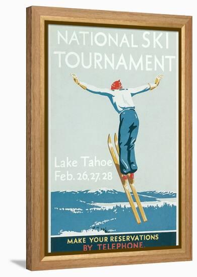 Ski Jumper, National Tournament-null-Framed Stretched Canvas