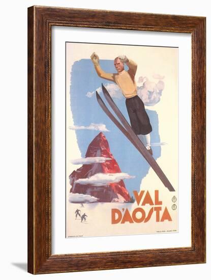 Ski Jumper, Val D'Aosta-null-Framed Art Print