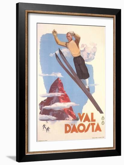 Ski Jumper, Val D'Aosta-null-Framed Art Print