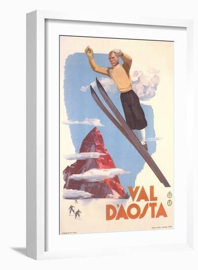 Ski Jumper, Val D'Aosta-null-Framed Art Print
