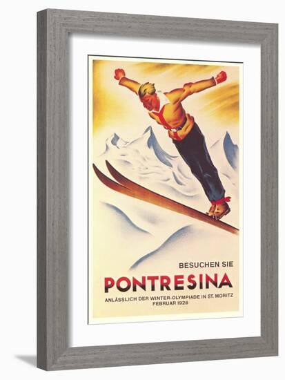 Ski Jumping Poster-null-Framed Premium Giclee Print