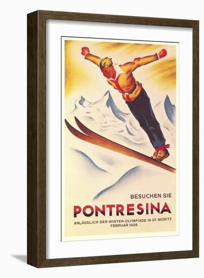 Ski Jumping Poster-null-Framed Premium Giclee Print