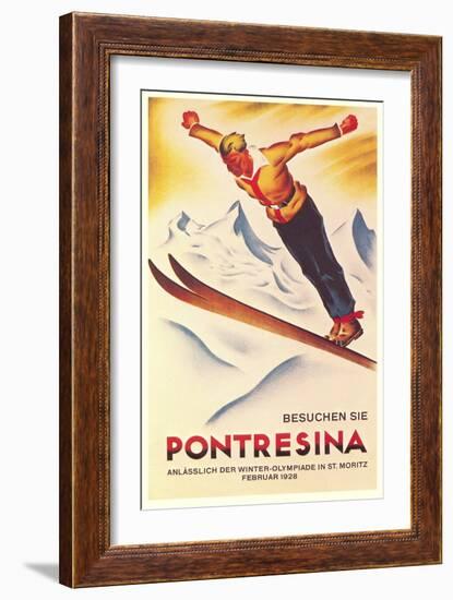 Ski Jumping Poster-null-Framed Premium Giclee Print