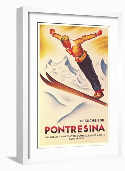 Ski Jumping Poster-null-Framed Premium Giclee Print