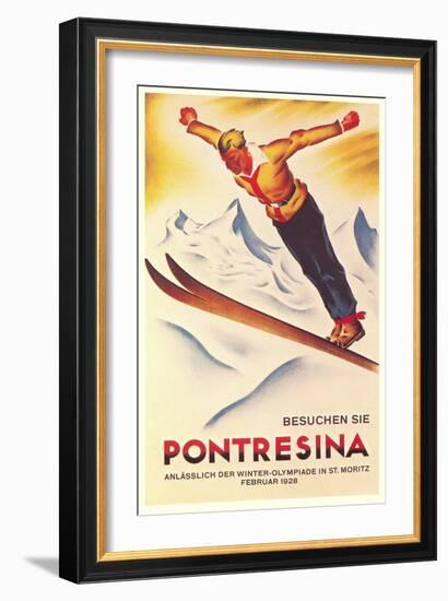 Ski Jumping Poster-null-Framed Premium Giclee Print