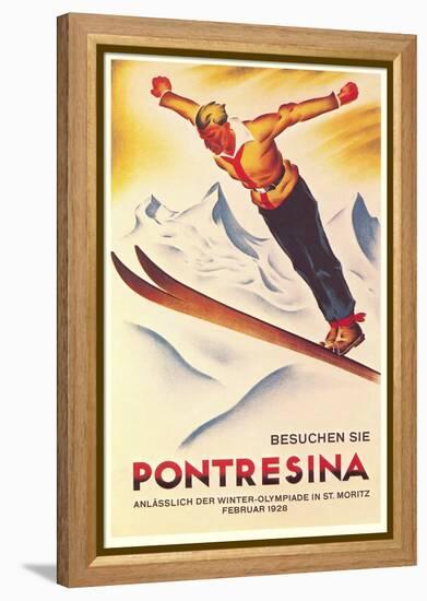 Ski Jumping Poster-null-Framed Stretched Canvas