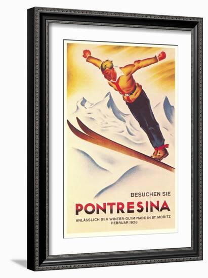 Ski Jumping Poster-null-Framed Art Print