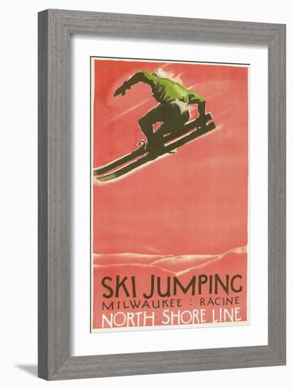 Ski Jumping Poster-null-Framed Art Print