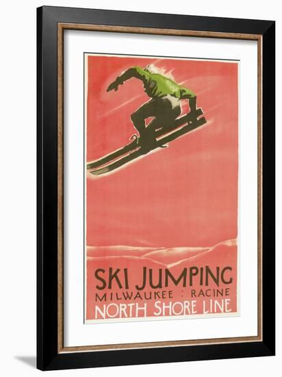 Ski Jumping Poster-null-Framed Art Print