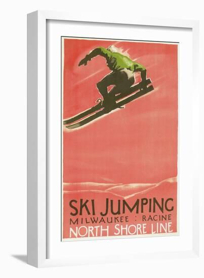 Ski Jumping Poster-null-Framed Art Print