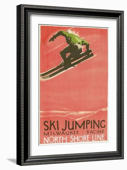 Ski Jumping Poster-null-Framed Art Print