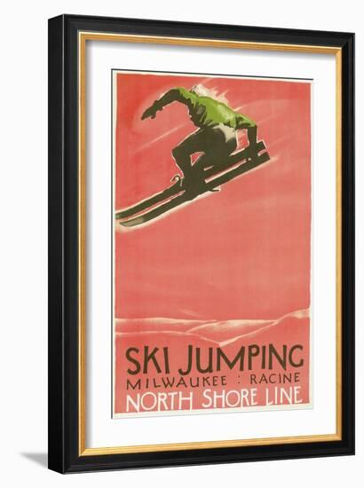 Ski Jumping Poster-null-Framed Art Print
