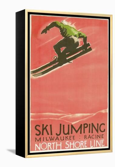 Ski Jumping Poster-null-Framed Stretched Canvas