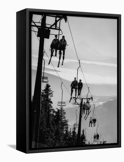 Ski Lift on Mt. Hood-Nat Farbman-Framed Premier Image Canvas