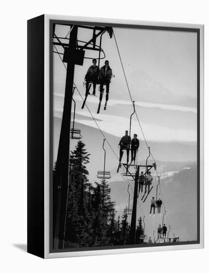 Ski Lift on Mt. Hood-Nat Farbman-Framed Premier Image Canvas