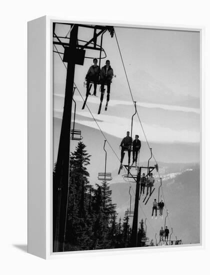 Ski Lift on Mt. Hood-Nat Farbman-Framed Premier Image Canvas