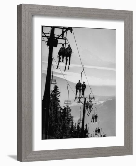 Ski Lift on Mt. Hood-Nat Farbman-Framed Photographic Print
