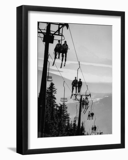 Ski Lift on Mt. Hood-Nat Farbman-Framed Photographic Print