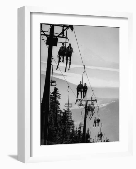 Ski Lift on Mt. Hood-Nat Farbman-Framed Photographic Print