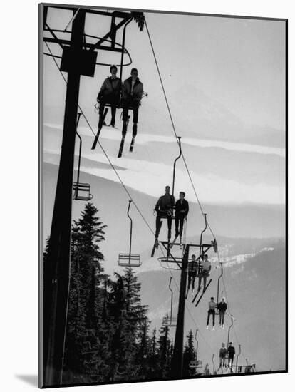 Ski Lift on Mt. Hood-Nat Farbman-Mounted Photographic Print