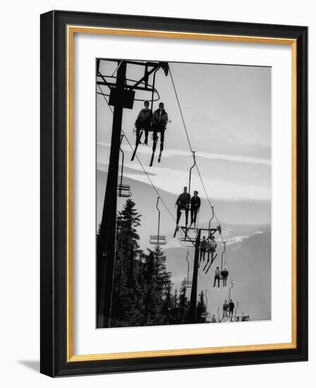 Ski Lift on Mt. Hood-Nat Farbman-Framed Photographic Print