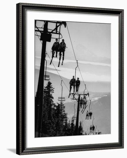 Ski Lift on Mt. Hood-Nat Farbman-Framed Photographic Print