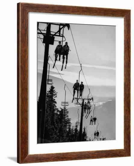 Ski Lift on Mt. Hood-Nat Farbman-Framed Photographic Print