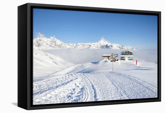 Ski Lift Station in Mountains at Winter, Val-D'isere, Alps, France-haveseen-Framed Premier Image Canvas