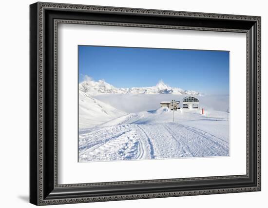 Ski Lift Station in Mountains at Winter, Val-D'isere, Alps, France-haveseen-Framed Photographic Print