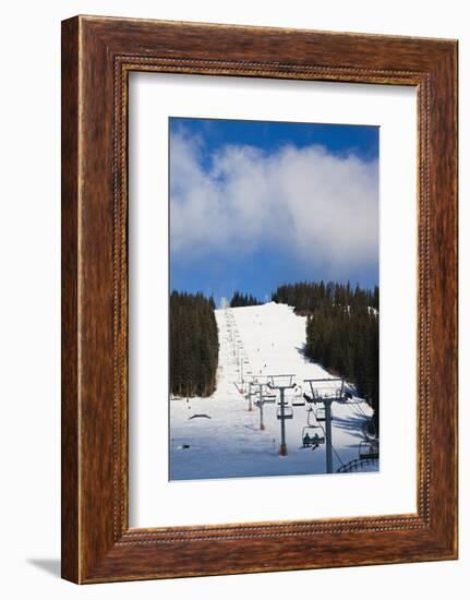 Ski Lift, Sun Peaks Resort, Sun Peaks, British Columbia, Canada-Walter Bibikow-Framed Photographic Print