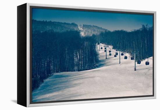 Ski Lifts and Ski Slopes-null-Framed Stretched Canvas