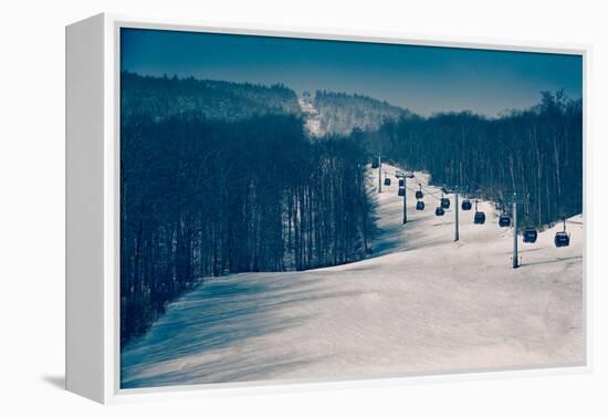 Ski Lifts and Ski Slopes-null-Framed Stretched Canvas