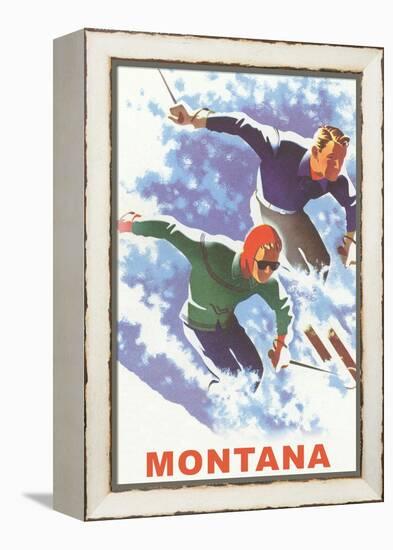 Ski Montana Poster-null-Framed Stretched Canvas