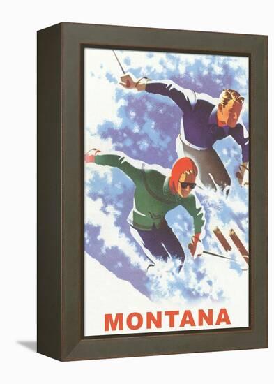 Ski Montana Poster-null-Framed Stretched Canvas