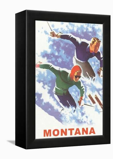 Ski Montana Poster-null-Framed Stretched Canvas