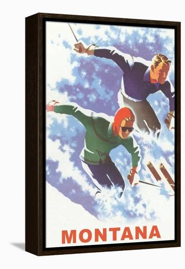 Ski Montana Poster-null-Framed Stretched Canvas