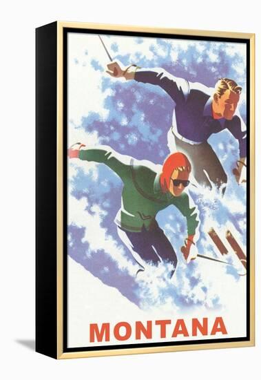 Ski Montana Poster-null-Framed Stretched Canvas