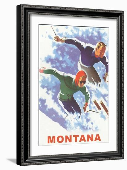 Ski Montana Poster-null-Framed Premium Giclee Print