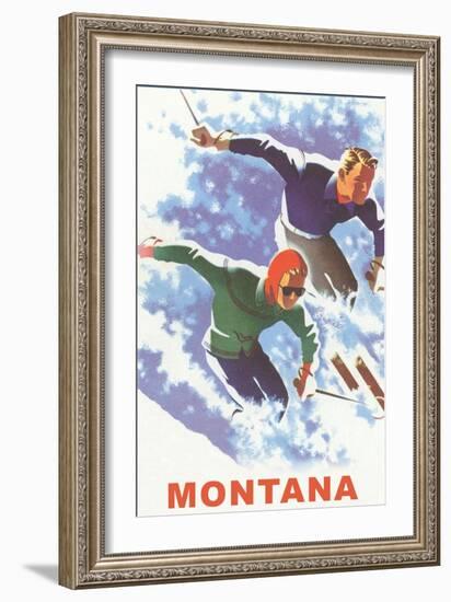 Ski Montana Poster-null-Framed Art Print