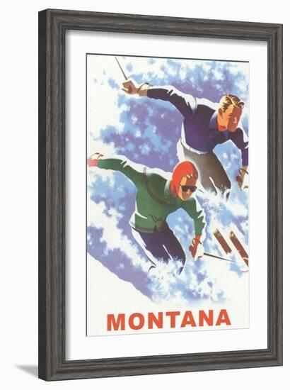 Ski Montana Poster-null-Framed Art Print