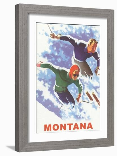 Ski Montana Poster-null-Framed Art Print