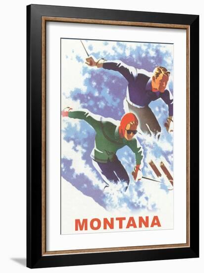 Ski Montana Poster-null-Framed Art Print