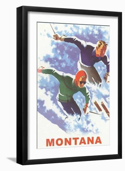 Ski Montana Poster-null-Framed Art Print