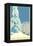 Ski Montana, Snow on Pine Tree-null-Framed Stretched Canvas