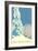 Ski Montana, Snow on Pine Tree-null-Framed Premium Giclee Print