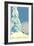 Ski Montana, Snow on Pine Tree-null-Framed Premium Giclee Print